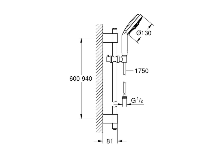 Душевой гарнитур Grohe Rainshower Cosmopolitan 130 28762001