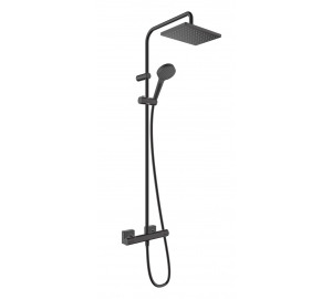 Душевая система с термостатом Hansgrohe Vernis Shape Showerpipe 230 1jet 26286670 черный матовый