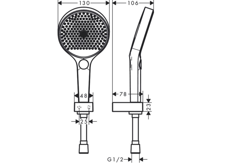 Душевой набор Hansgrohe Rainfinity 130 3jet с душевым шлангом 160 см 26851700