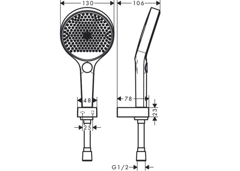 Душевой набор Hansgrohe Rainfinity 130 3jet с душевым шлангом 160 см 26851700