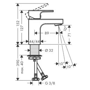 Смеситель для раковины Hansgrohe Vernis Shape 71567000 хром