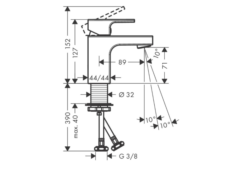 Змішувач для раковини Hansgrohe Vernis Shape 71567000 хром