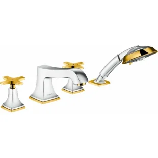 Смеситель на борт ванны Hansgrohe Metropol Classic Chrome/Gold Optic 31449090