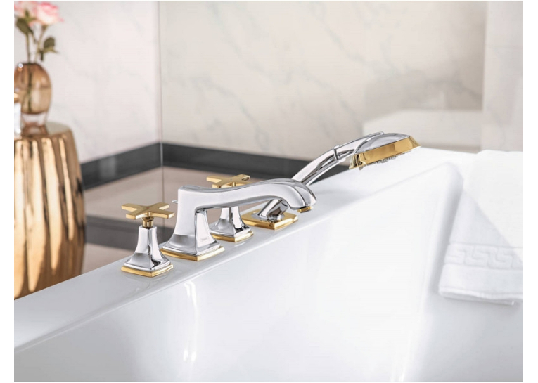 Змішувач на борт ванни Hansgrohe Metropol Classic Chrome/Gold Optic 31449090