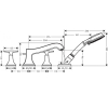 Змішувач на борт ванни Hansgrohe Metropol Classic Chrome/Gold Optic 31449090