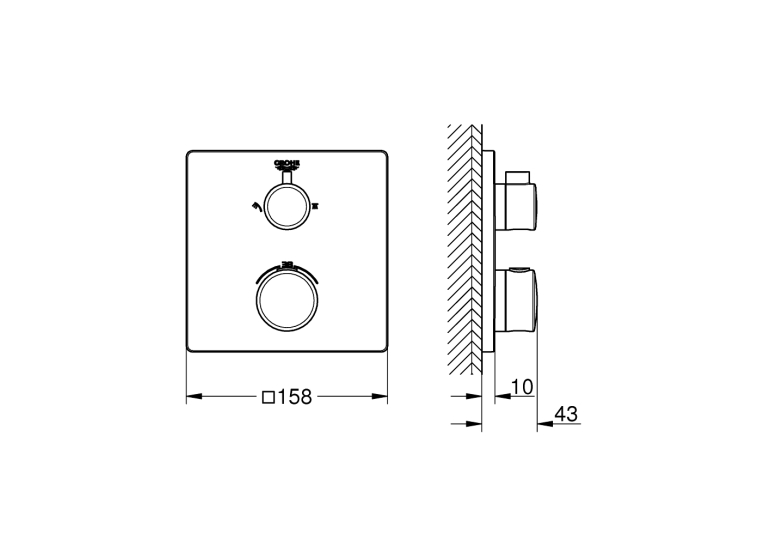 Комплект прихованого монтажу Grohe Grohtherm 3472900A