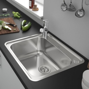 Кухонна мийка Hansgrohe S412-F500 на стільницю 580х520 із сифоном automatic 43336800