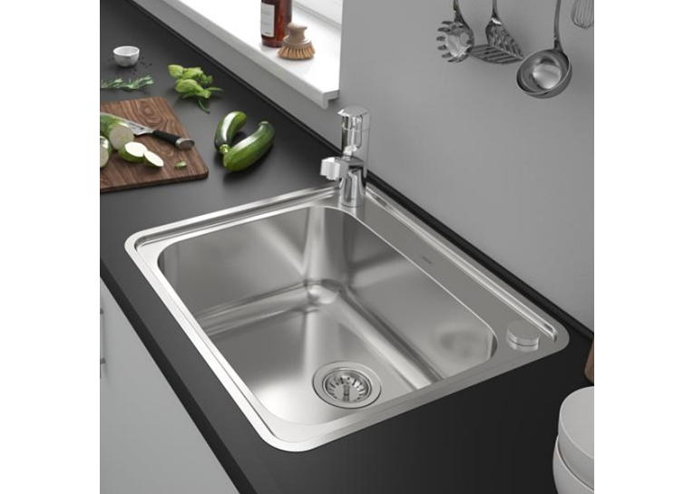 Кухонная мойка Hansgrohe S412-F500 на столешницу 580х520 с сифоном automatic 43336800