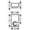 Тримач для душу Hansgrohe Porter E Brushed Bronze 28387140 (Пошкоджене пакування)