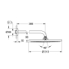 Верхній душ із кронштейном GROHE Rainshower Cosmopolitan 310 26066DL0 Бронза матова