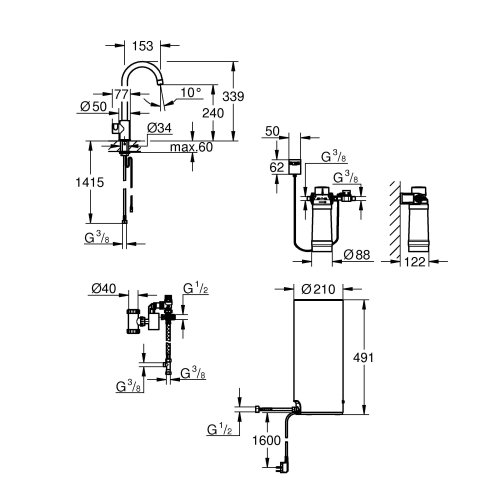 Смеситель и бойлер для кухни Grohe Red Mono L-size 30080001