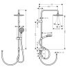 Душова система Hansgrohe Vernis Blend Showerpipe 200 1jet Reno 26272670 чорний матовий