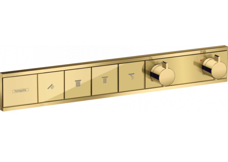Термостат Hansgrohe RainSelect скрытого монтажа на 4 потребителя Polished Gold Optic 15382990
