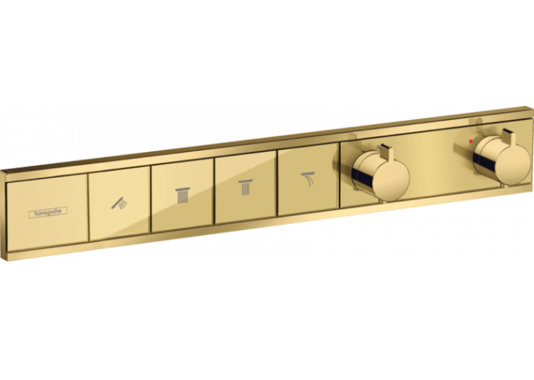 Термостат Hansgrohe RainSelect прихованого монтажу на 4 споживача Polished Gold Optic 15382990