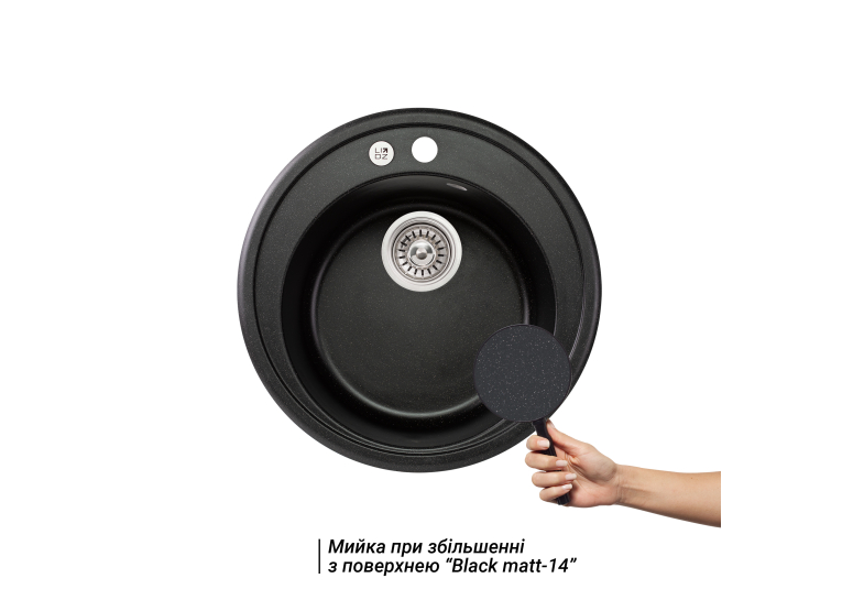  Кухонна мийка Lidz D510/200 BLM-14 (LIDZBLM14D510200)