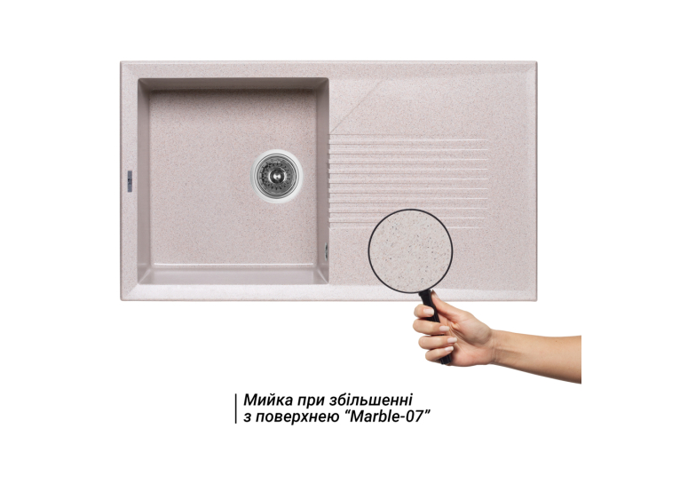 Кухонная мойка Lidz 860х500/240 MAR-07 (LIDZMAR07860500240)