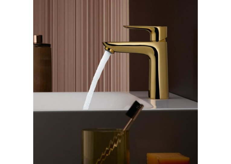 Смеситель для раковины Hansgrohe Talis E с донным клапаном pop-up Polished Gold Optic 71713990