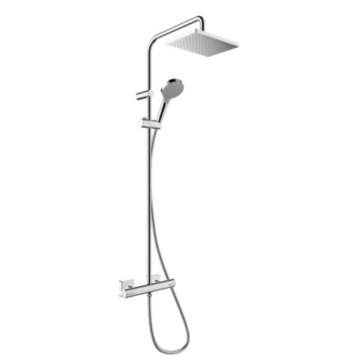 Душевая система с термостатом Hansgrohe Vernis Shape Showerpipe 230 1jet EcoSmart 26097000 хром