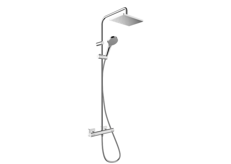 Душова система з термостатом Hansgrohe Vernis Shape Showerpipe 230 1jet EcoSmart 26097000 хром
