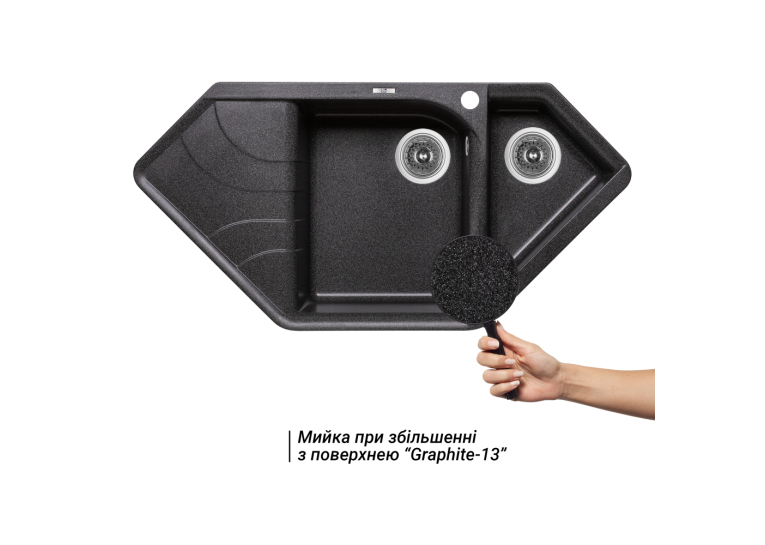 Кухонная мойка Lidz 1000x500/225 GRF-13 (LIDZGRF131000500225)