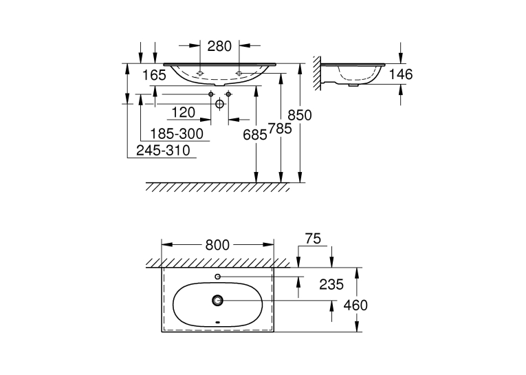 Раковина накладна GROHE Essence Ceramic 3956700H