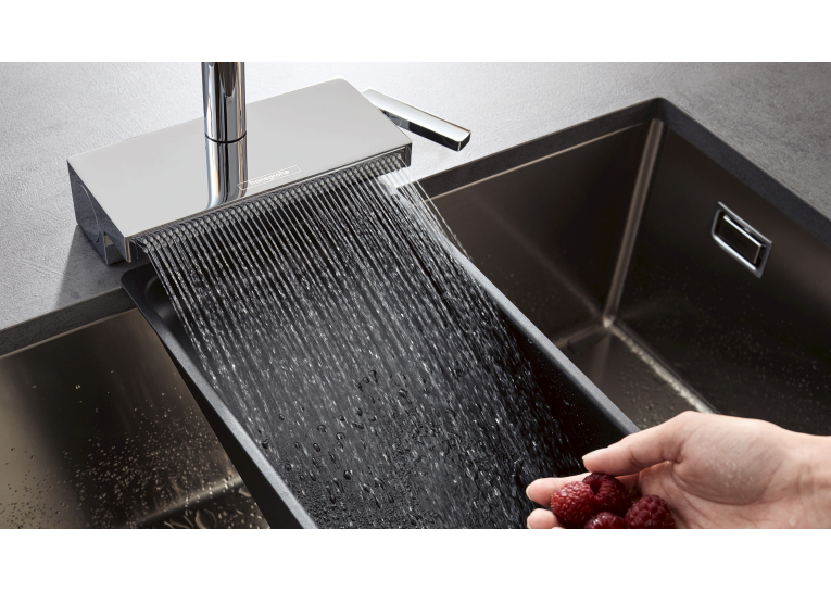 Змішувач для кухні Hansgrohe Aquno Select M81 з висувним душем, хром 73830000