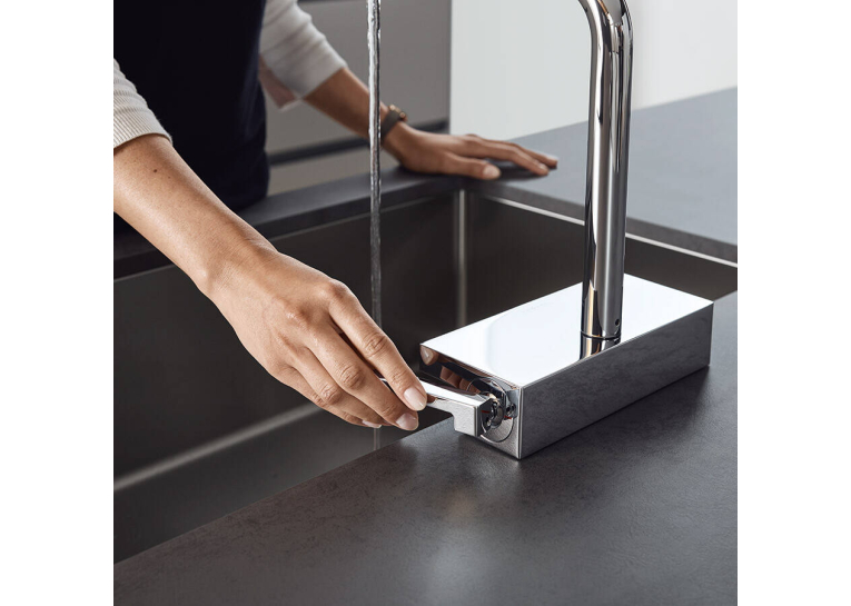 Змішувач для кухні Hansgrohe Aquno Select M81 з висувним душем, хром 73830000