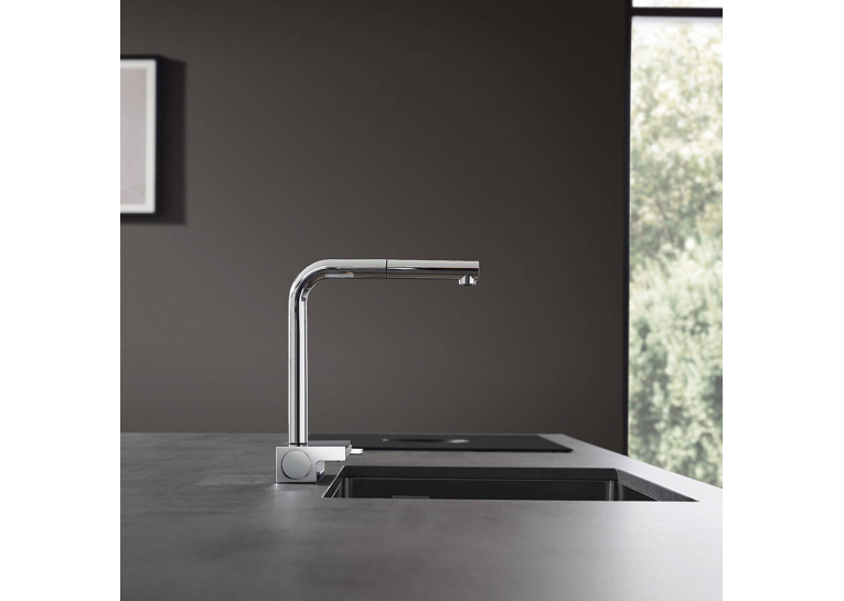 Змішувач для кухні Hansgrohe Aquno Select M81 з висувним душем, хром 73830000