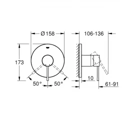 Смеситель для душа Grohe Essence 24057AL1 Графит матовый