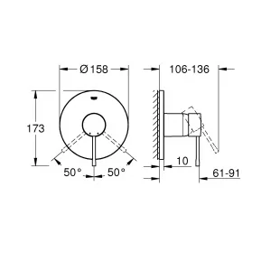 Смеситель для душа Grohe Essence 24057AL1 Графит матовый