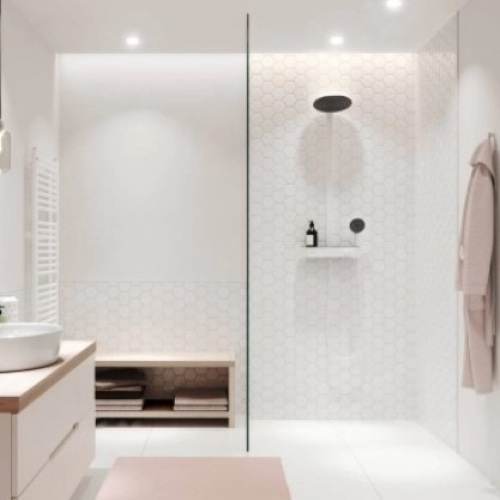 Душевая система Hansgrohe Pulsify Showerpipe 260 2jet EcoSmart с термостатом 24241700 белый матовый