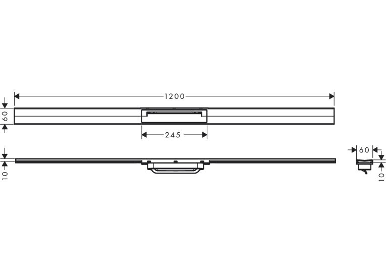 Верхня частина Hansgrohe "RainDrain Flex" для каналу 1200 мм Matt White 56047700