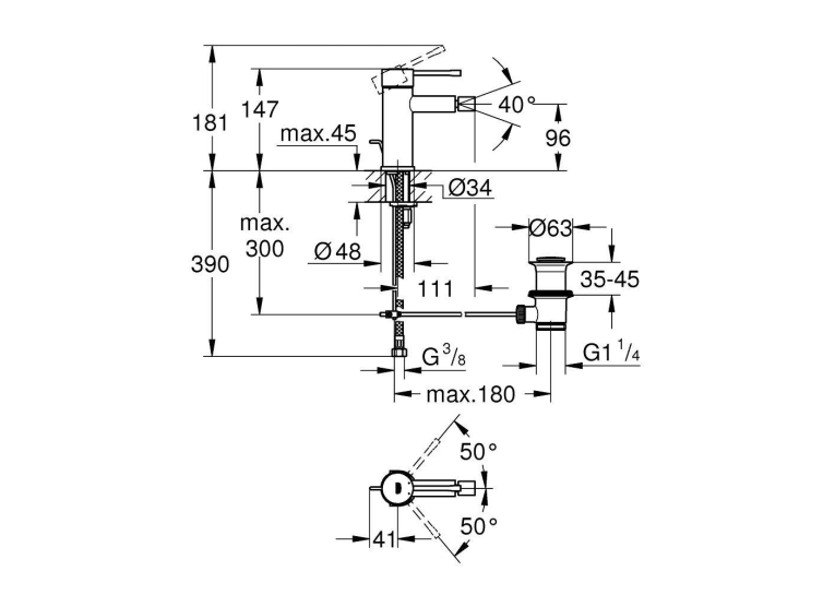 Змішувач для біде Grohe Essence New 32935GN1 Золото матове
