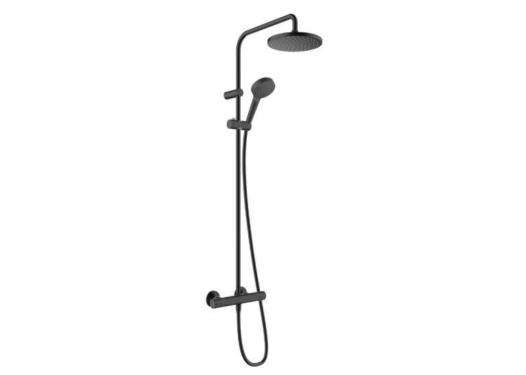 Душова система з термостатом Hansgrohe Vernis Blend Showerpipe 200 1jet 26276670 чорний матовий