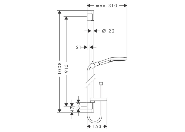 Душовий гарнітур Hansgrohe Raindance Select S 3jet P, 27667000