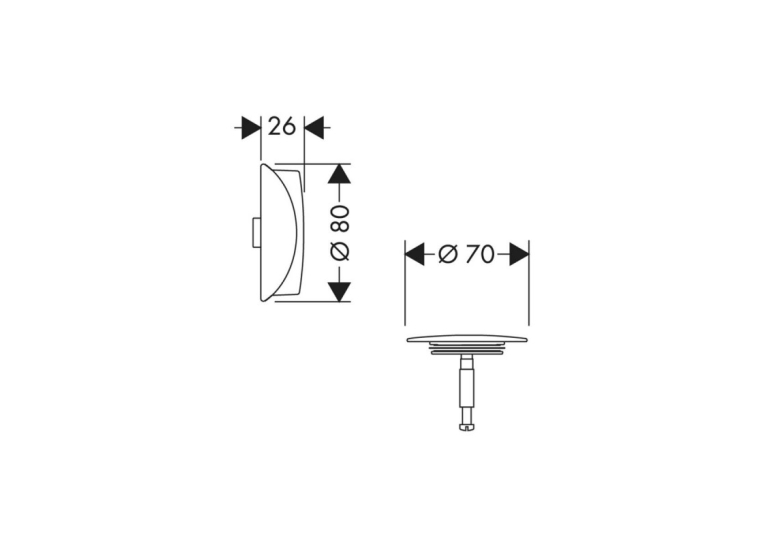 Зовнішня частина сифона для ванни Hansgrohe Flexaplus Matt White 58185700