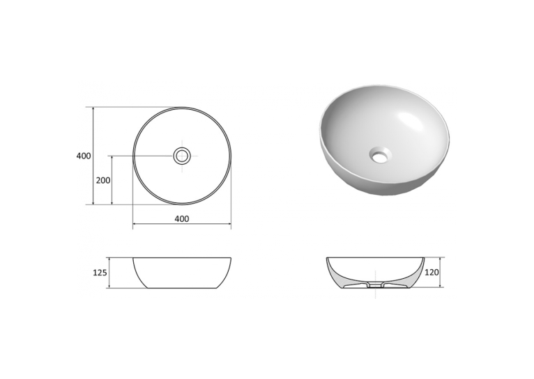 Умывальник Ravak Uni 400 B Slim GPXRC00047