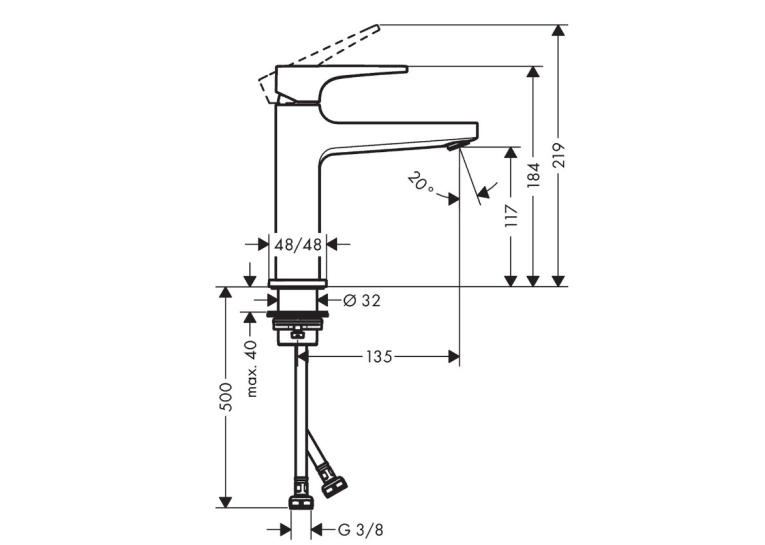 Змішувач для раковини Hansgrohe Metropol Matt Black 32507670