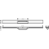 Верхня частина Hansgrohe "RainDrain Flex" для каналу (пристінна) 900 мм Brushed Black 56052340
