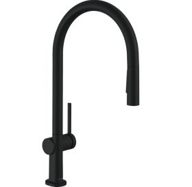 Змішувач Hansgrohe Talis M54 для кухонного миття з висувним душем, чорний матовий 72800670