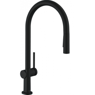 Смеситель Hansgrohe Talis M54 для кухонной мойки с выдвижным душем, черный матовый 72800670
