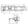 Термостат для ванни Hansgrohe RainSelect із 2 споживачами Chrome/Black 15359600