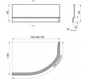 Панель для ванни Ravak A ROSA II L 160 N CZM1200AN0