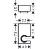 Тримач для душу Hansgrohe Porter E 28387000 (Пошкоджене пакування)