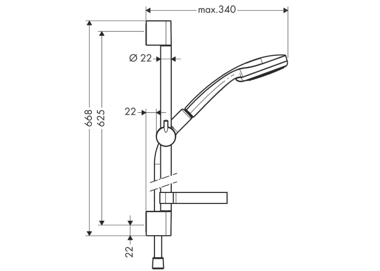 Душовий набір Hansgrohe Croma 100 Vario 27772000