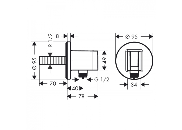 Шланговое подсоединение Hansgrohe Fixfit Porter S, 26487000