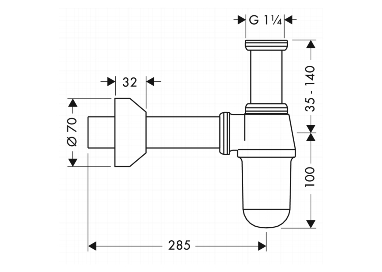 Сифон для раковин Hansgrohe, 52010000