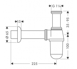 Сифон для раковин Hansgrohe, 52053000