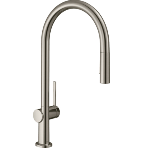 Змішувач Hansgrohe Talis M54 для кухонного миття з висувним душем, під сталь 72800800