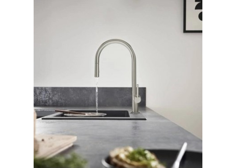 Смеситель Hansgrohe Talis M54 для кухонной мойки с выдвижным душем, под сталь 72800800